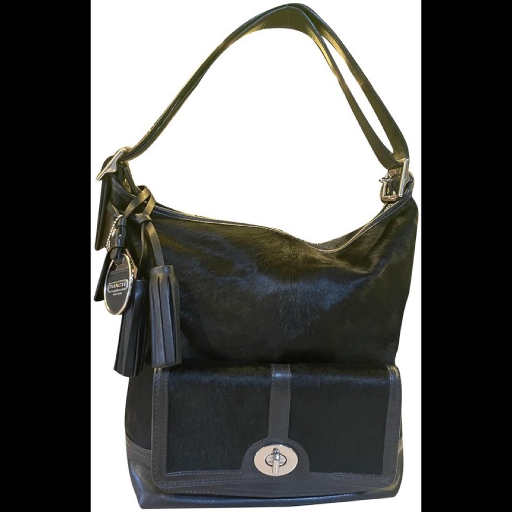 Coach Limited Edition Black Haircalf Shoulder Bag